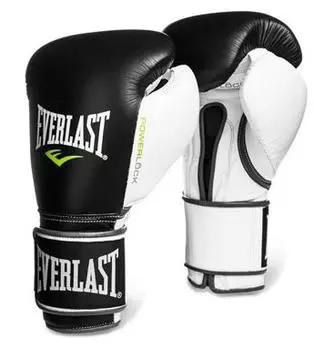 Перчатки тренировочные Everlast Powerlock 16oz черн/бел/зел