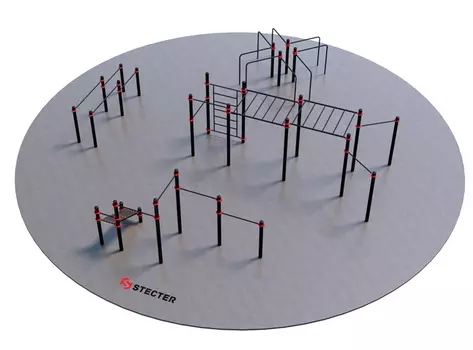 STECTER Проект "Дворовая площадка для Воркаут 2-2"