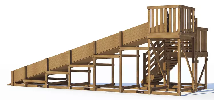 Зимняя заливная горка MoyDvor Снежинка-2 (SWAN-2)