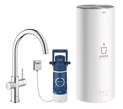 Комплект со смесителем для кухни GROHE Red Duo New, бойлер L-size, хром (30079001)