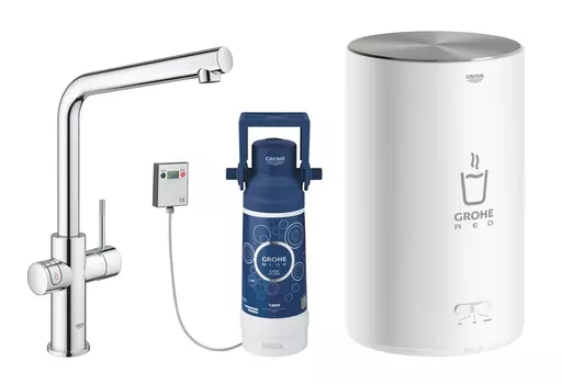 Комплект со смесителем для кухни GROHE Red Duo New, бойлер M-size, хром (30327001)