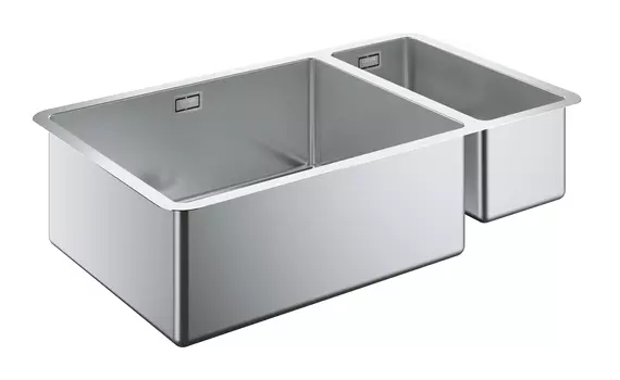 Мойка из нержавеющей стали, 1,5 чаши, основная чаша слева, монтаж под столешницу, K700U 80-S 76/45 1.5 (31575SD0)