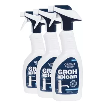 Набор из трех бутылок универсального чистящего средства GROHE GROHclean Professional (с распылителем) (48166000-TRIO)