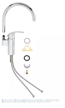 Смеситель для кухни GROHE Eurosmart new с высоким изливом, хром (33202002)