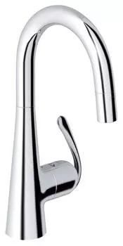Смеситель для кухни GROHE Zedra с выдвижным С-изливом/лейкой, хром (32296000)