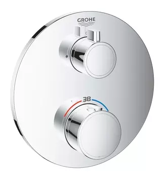 Термостатический смеситель для душа GROHE Grohtherm, круглая розетка, хром (24075000)