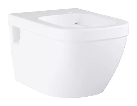 Унитаз подвесной безободковый GROHE Euro Ceramic, каскадный смыв, видимый крепеж, альпин-белый (39538000)