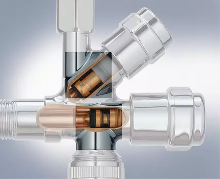 Вентиль угловой GROHE комбинированный 1/2″-3/8″ для подключения смесителей, хром (41073000)