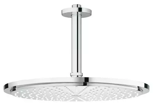 Верхний душ с кронштейном GROHE Rainshower Cosmopolitan Metal, диаметр 310 мм, потолочный кронштейн, хром (26067000)