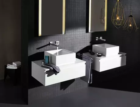 Внешняя часть смесителя для раковины GROHE Eurocube Joy на 2 отверстия (излив 230 мм), хром (19998000)