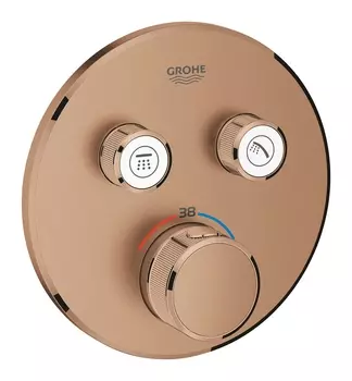 Внешняя часть термостатического смесителя для душа GROHE Grohtherm SmartControl, теплый закат, матовый (29119DL0)
