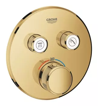 Внешняя часть термостатического смесителя для душа GROHE Grohtherm SmartControl, холодный рассвет, глянец (29119GL0)