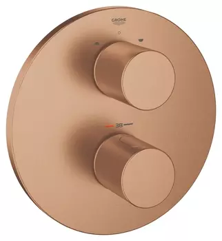 Внешняя часть термостатического смесителя для ванны GROHE Grohtherm 3000 Cosmopolitan, теплый закат матовый (19468DL0)