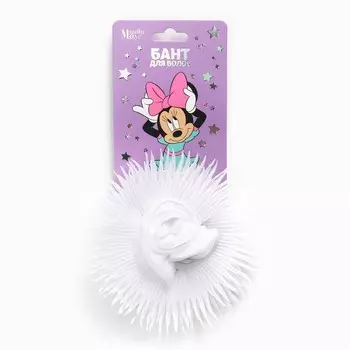 Бант для волос на выпускной, белый, минни маус