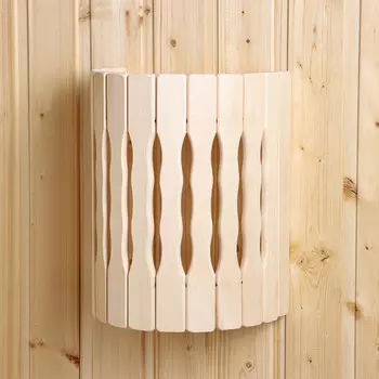 Абажур деревянный, полукруглый