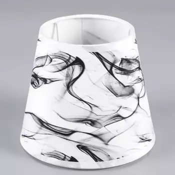 Абажур е14 бело-черный 15х15х13 см