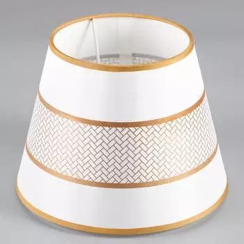 Абажур e27 бело-золотой 25х25х19 см