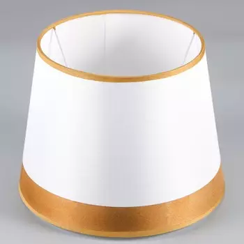 Абажур e27 бело-золотой 26х26х20 см