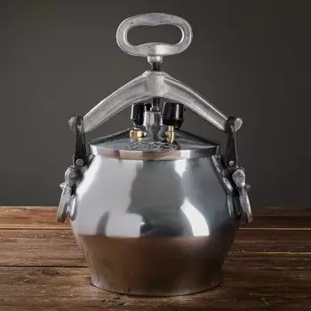 Афганский казан шафран, 5 л, никелированный, алюминий