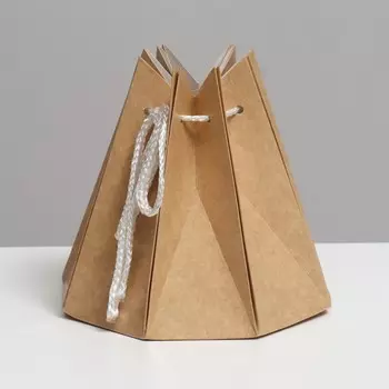 Аквабокс - коробка для цветов, крафт, 1616 см