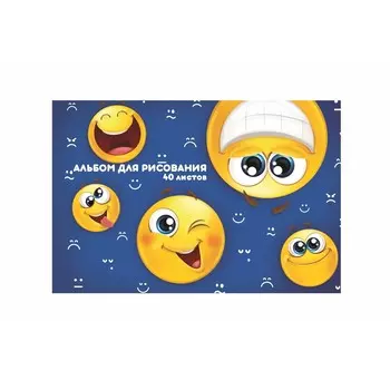 Альбом для рисования а4, 40 листов на скрепке