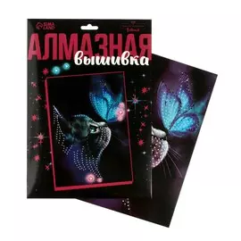 Алмазная мозаика с частичным заполнением на картонной основе