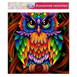 Алмазная мозаика без подрамника, частичное заполнение