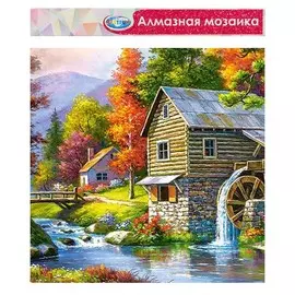 Алмазная мозаика без подрамника, частичное заполнение