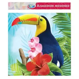 Алмазная мозаика без подрамника, частичное заполнение