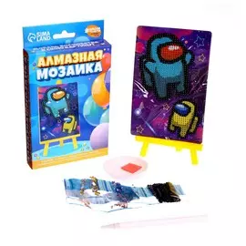 Алмазная мозаика с частичным заполнением на подставке для детей