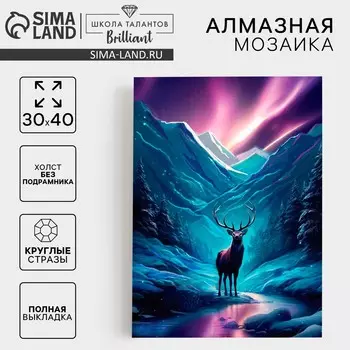 Алмазная мозаика на новый год с полным заполнением на холсте