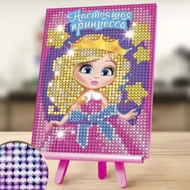 Алмазная мозаика с частичным заполнением на подставке для детей