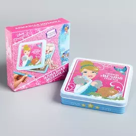 Алмазная мозаика на шкатулке с частичным заполнением