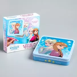 Алмазная мозаика на шкатулке с частичным заполнением