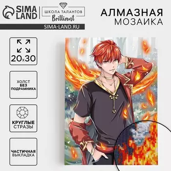 Алмазная мозаика с частичным заполнением на холсте