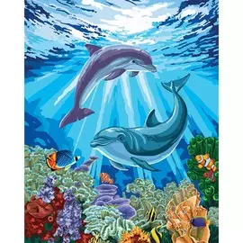 Алмазная мозаика с частичным заполнением на подрамнике