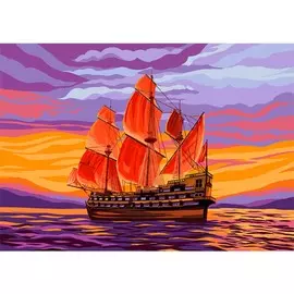 Алмазная мозаика с частичным заполнением на подрамнике