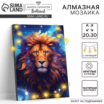 Алмазная мозаика с частичным заполнением на подрамнике