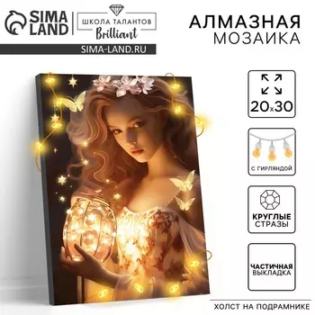 Алмазная мозаика с частичным заполнением на подрамнике