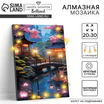 Алмазная мозаика с частичным заполнением на подрамнике