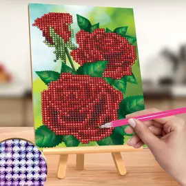 Алмазная мозаика с частичным заполнением на подставке