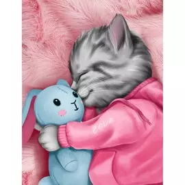 Алмазная мозаика с частичным заполнением на холсте