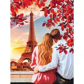 Алмазная мозаика с частичным заполнением на холсте