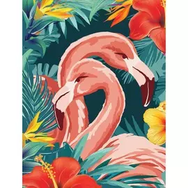 Алмазная мозаика с частичным заполнением на холсте