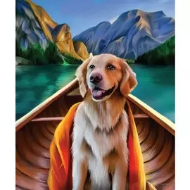 Алмазная мозаика с частичным заполнением на холсте