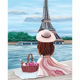 Алмазная мозаика с частичным заполнением на холсте