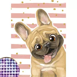 Алмазная мозаика с частичным заполнением на холсте