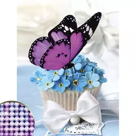 Алмазная мозаика с частичным заполнением на холсте