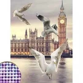 Алмазная вышивка с частичным заполнением