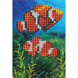 Алмазная вышивка с частичным заполнением с рамкой